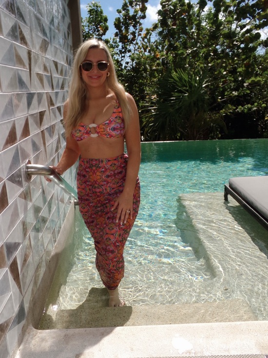 Strawberry Milk Mob Other - Strawberry Milk Mob Multicolor Paisley Bikini Top and Sarong Set